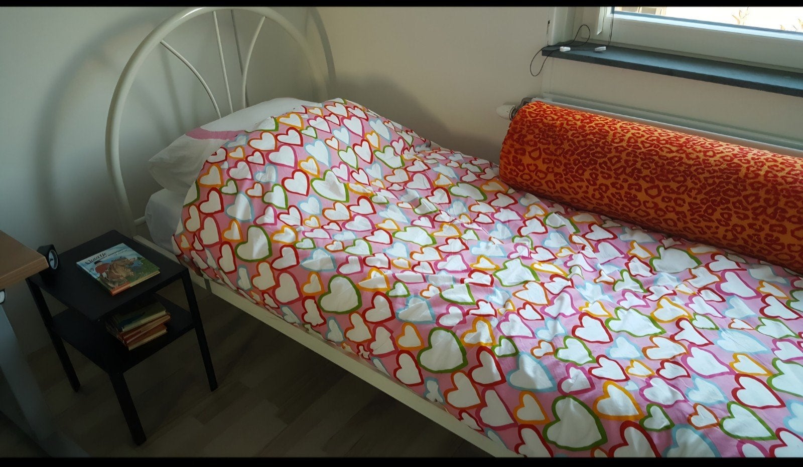 Eenpersoonsbed met spiraalbodem, Ophalen, Gebruikt, 90 cm, Eenpersoons