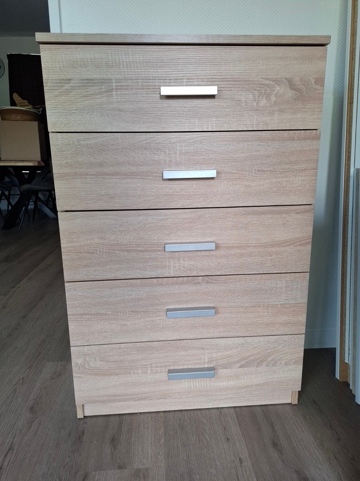 Ladekast met 5 lades - Houtlook, Ophalen, Gebruikt, 5 laden of meer, 100 tot 150 cm