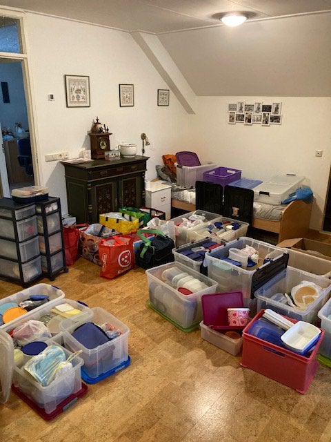 Tupperware Mega Veel, o.a Ruimtespaarders alles in 1 koop!, Ophalen, Zo goed als nieuw, Wit, Overige typen