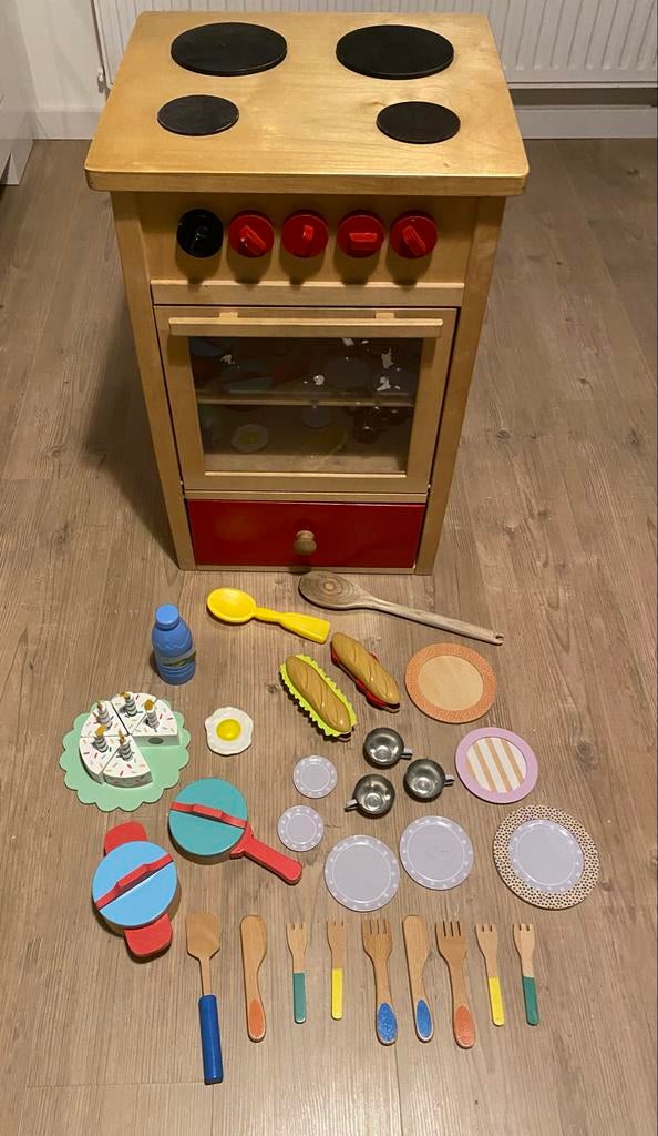 Houten Speelkeuken met Accessoires, Ophalen, Gebruikt, Hout, Speelkeuken