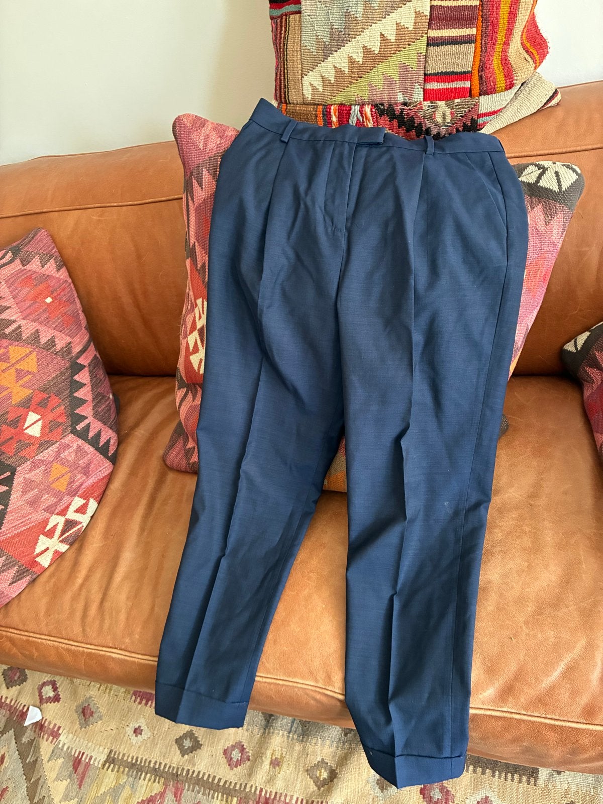 COS dun wollen broek voor zomer en winter maat XS, Blauw, Ophalen of Verzenden, Zo goed als nieuw, Maat 34 (XS) of kleiner