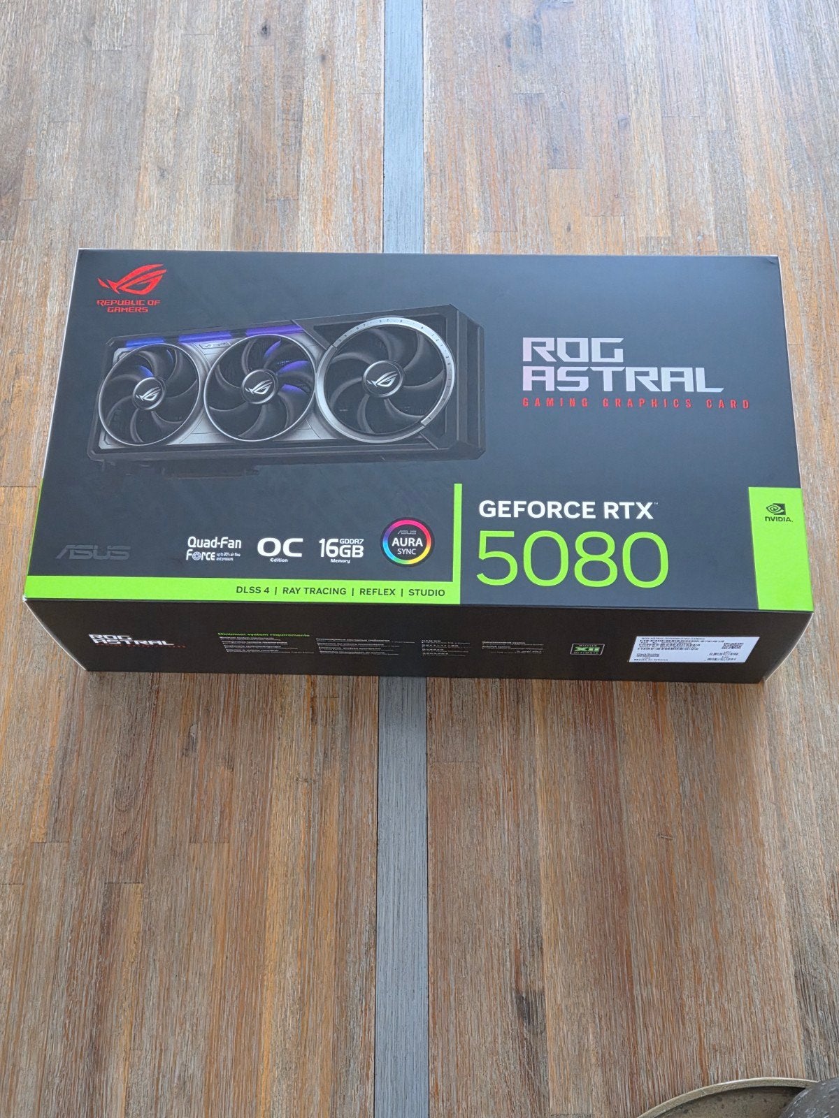 ROG ASTRAL GEFORCE RTX 5080 (Factuur 11-10-2026) Gloednieuw, Ophalen, Nieuw, Nvidia