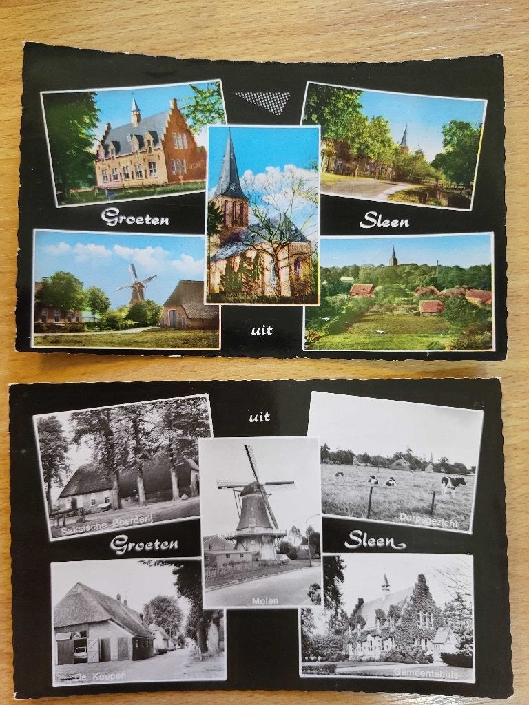 ansicht SLEEN Meerluiken (2x), Verzamelen, Ansichtkaarten | Nederland, Ophalen of Verzenden, Voor 1920, Drenthe