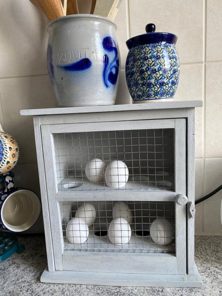 Eierkastje landelijk Frans vintage, Ophalen, Overige typen, Hout, Zo goed als nieuw