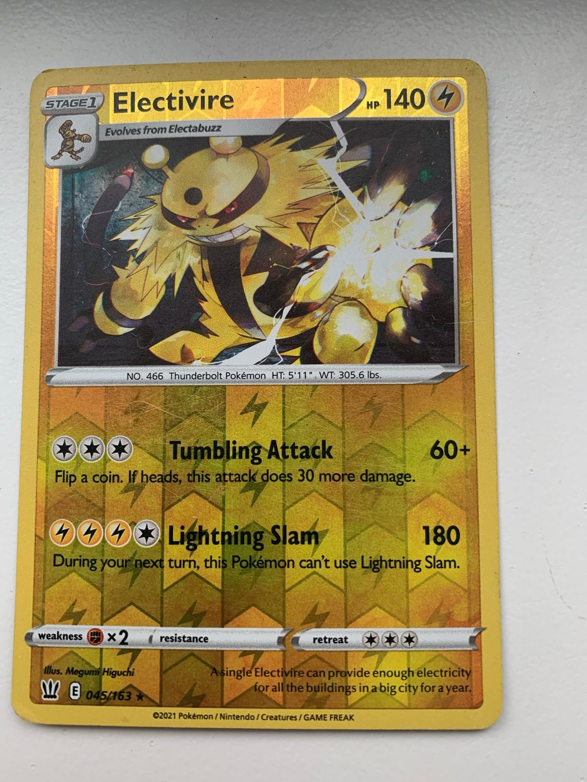 Pokemon kaart Electivire, Ophalen of Verzenden, Gebruikt, Losse kaart