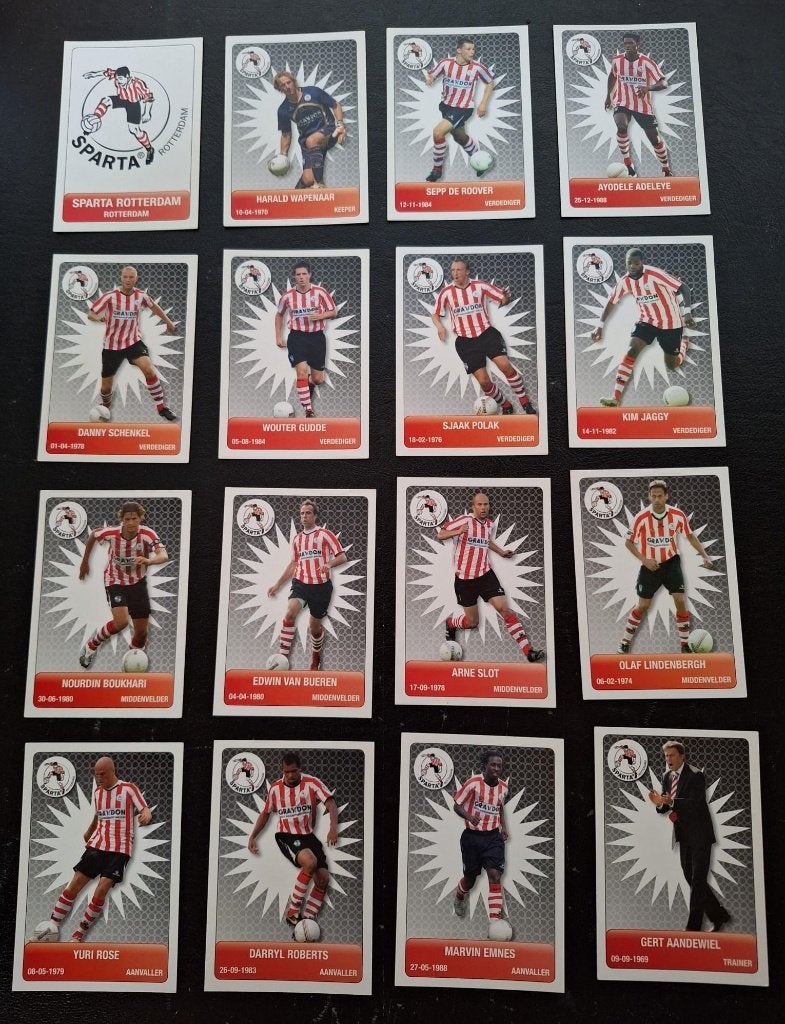 Complete set kaarten Sparta Rotterdam 2007-08, Ophalen of Verzenden, Sparta, Poster, Plaatje of Sticker