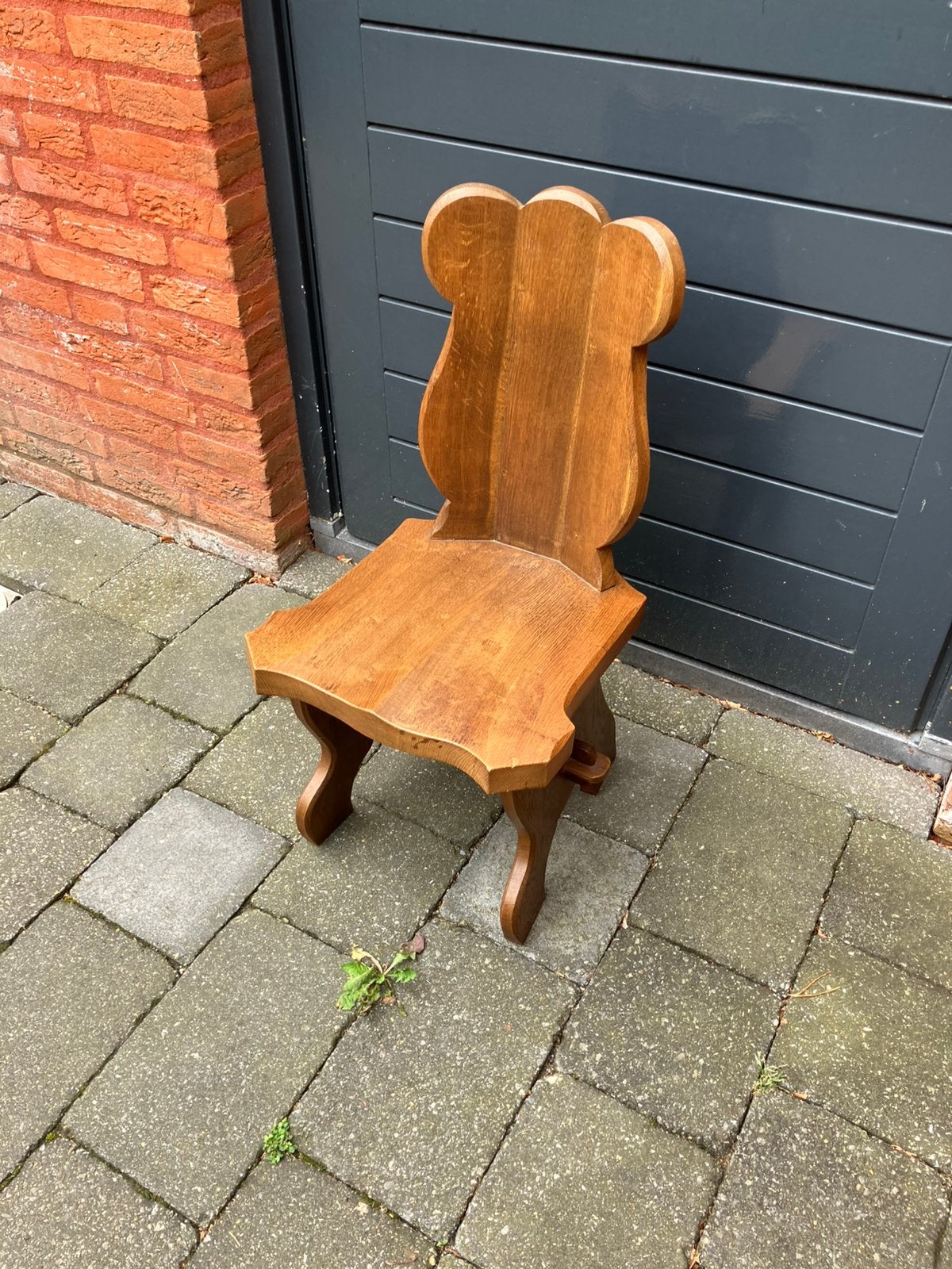 Vintage Massief eiken kinderstoel, Ophalen
