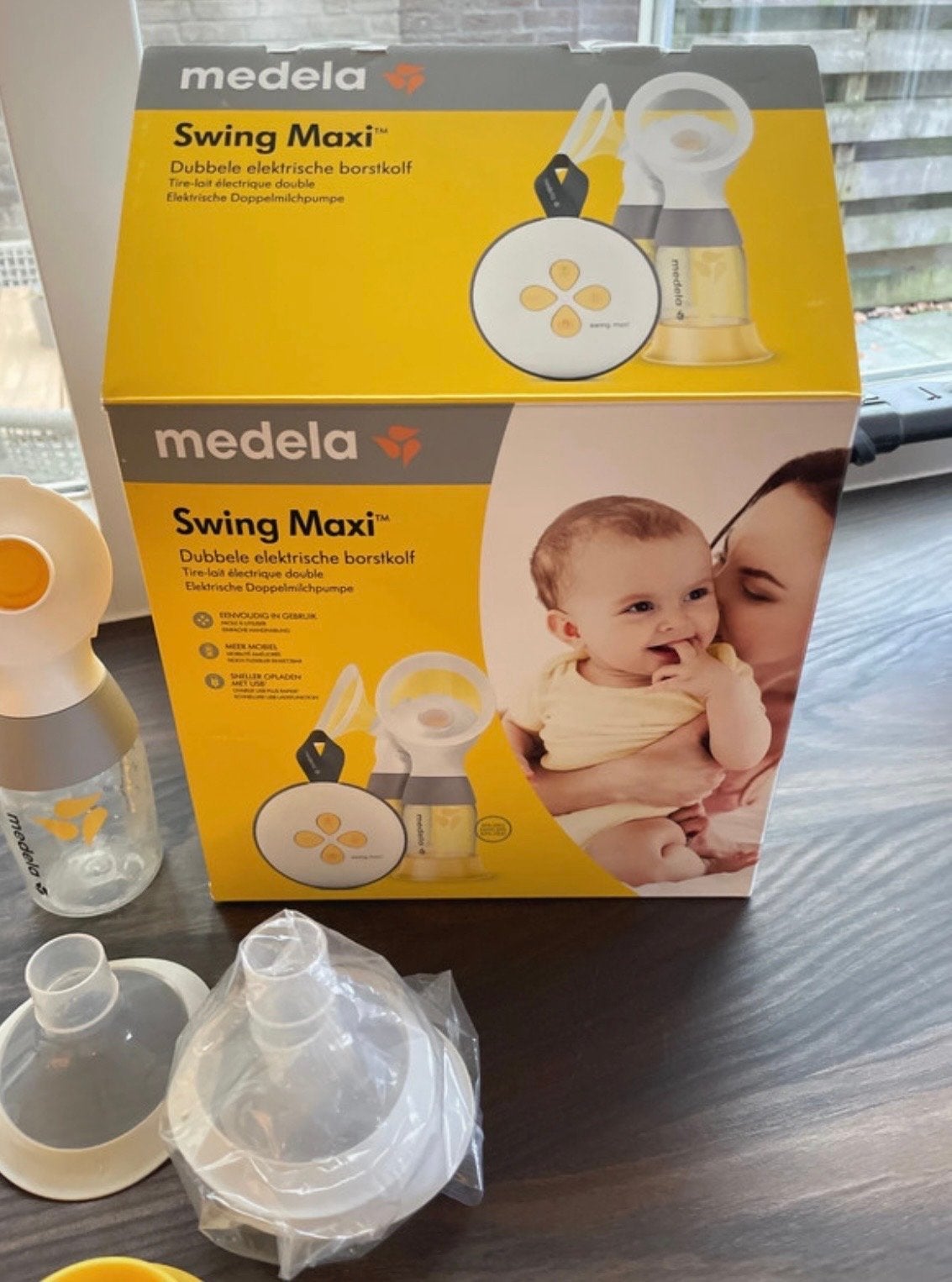 Medela Swing Maxi Dubbele Elektrische Borstkolf, Gebruikt, Dubbelzijdig, Medela, Borstkolf