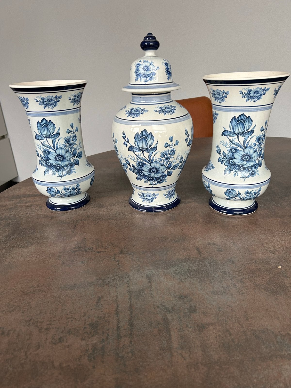 Modica Delfts Blauw Vazen Set - Handwerk, Ophalen