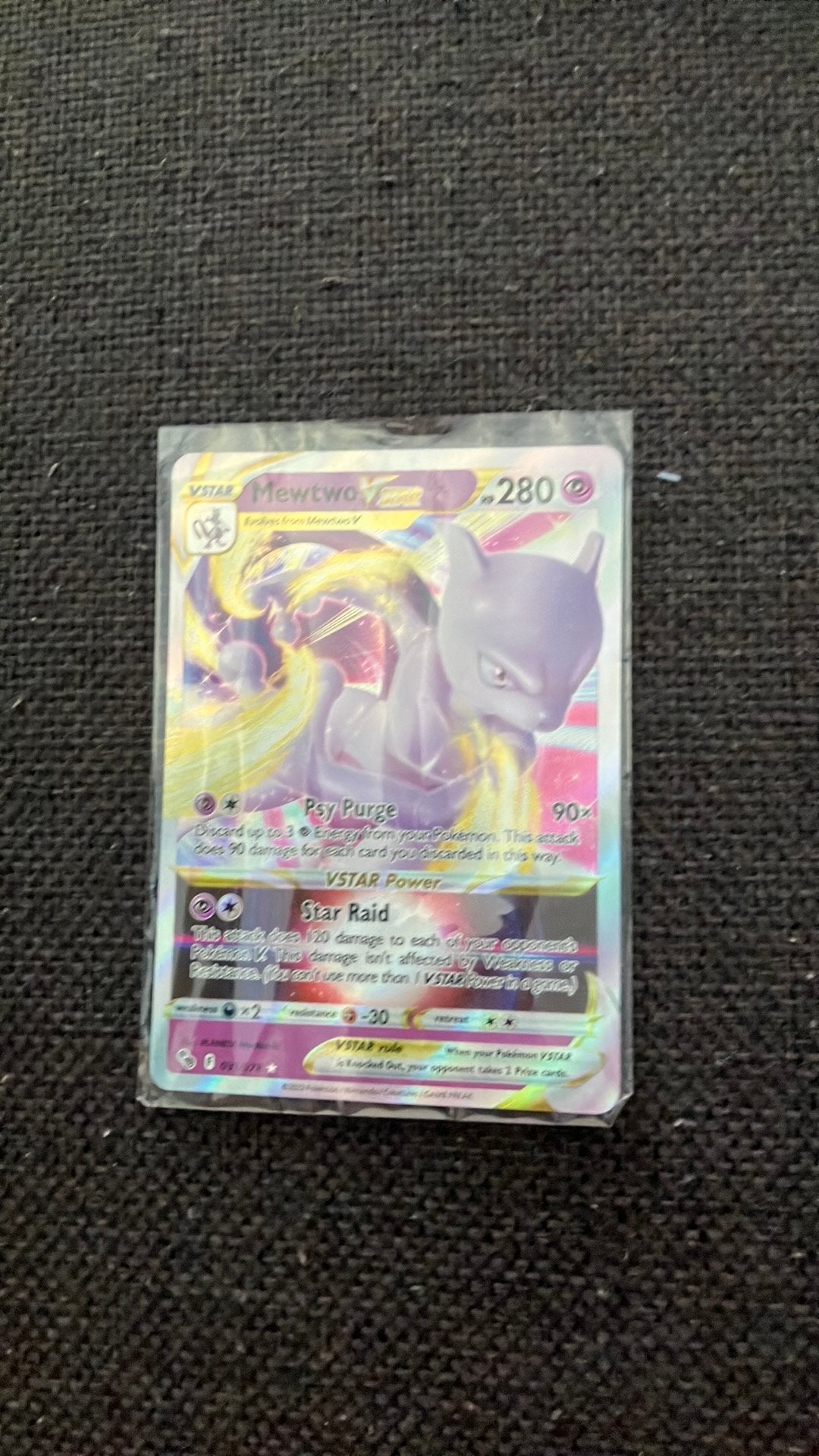 Pokemon Mewtwo Vstar, Ophalen of Verzenden, Zo goed als nieuw