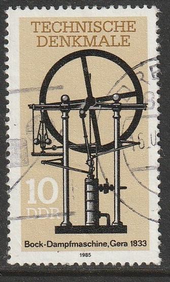 DDR 1985 2957 Bock Stoommachine, Gest, Ophalen of Verzenden, DDR, Gestempeld