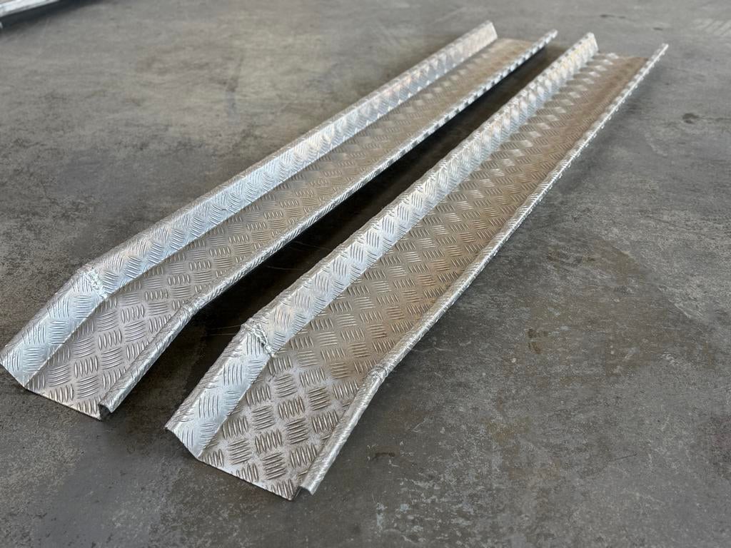 RVS Oprijplaten 2m x 24cm - Set van 2, Ophalen of Verzenden