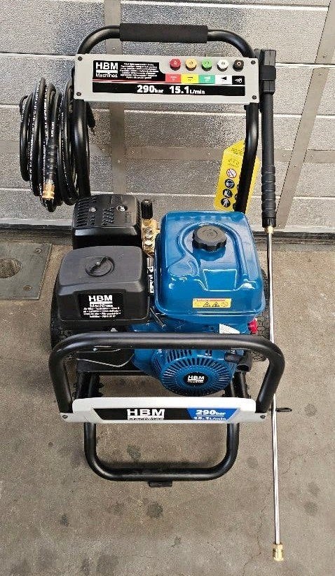 HBM benzine hogedrukreiniger 290 bar 15,1L/min 459cc, Ophalen of Verzenden, Zo goed als nieuw, Benzine, Met regelbare waterdruk