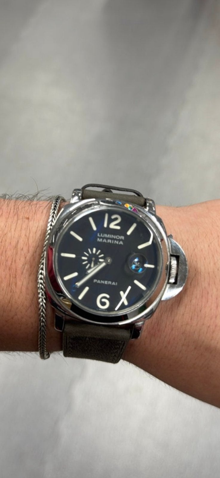 Panerai Luminor Marina met extra bijpassende band., Verzenden, Zo goed als nieuw, Overige merken