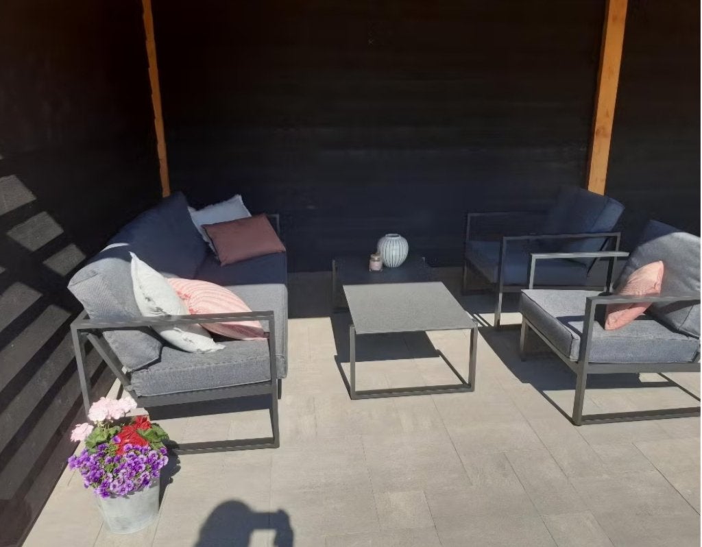 Z.g.a.n. loungeset TE KOOP, Tuin en Terras, Ophalen, 5 zitplaatsen, Aluminium, Loungeset