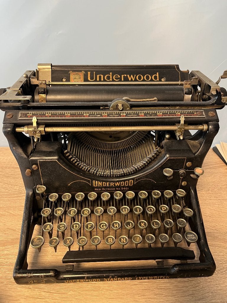 Drie vintage typemachines Underwood, Remington en Everest, Diversen, Typemachines, Ophalen, Gebruikt