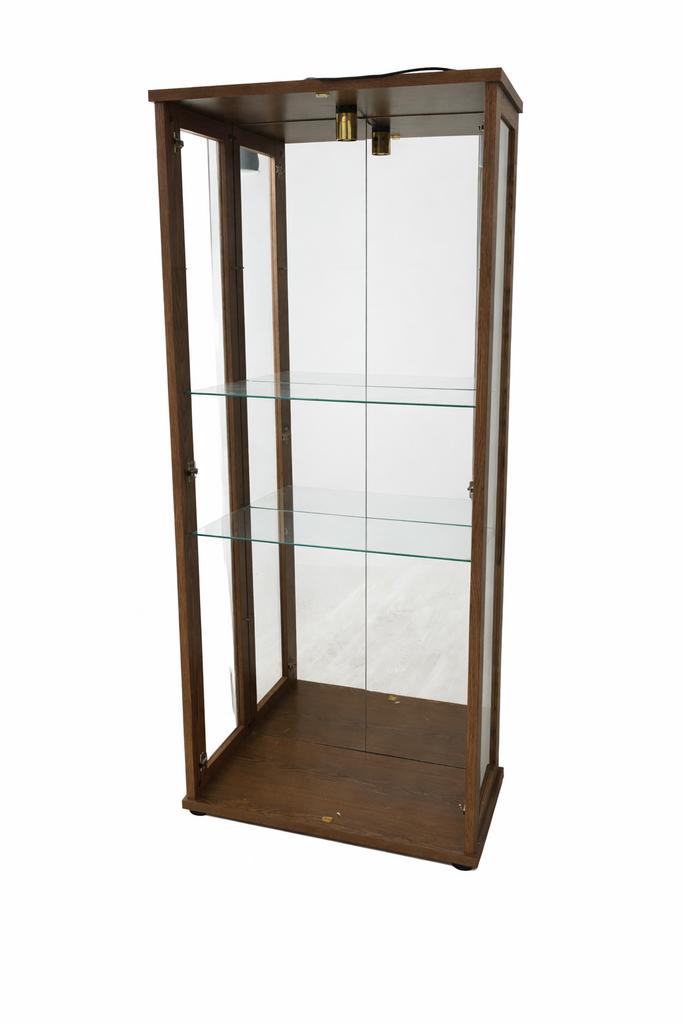 Vitrinekast met glazen deuren en planken, Ophalen, 50 tot 100 cm, 150 tot 200 cm, 25 tot 50 cm