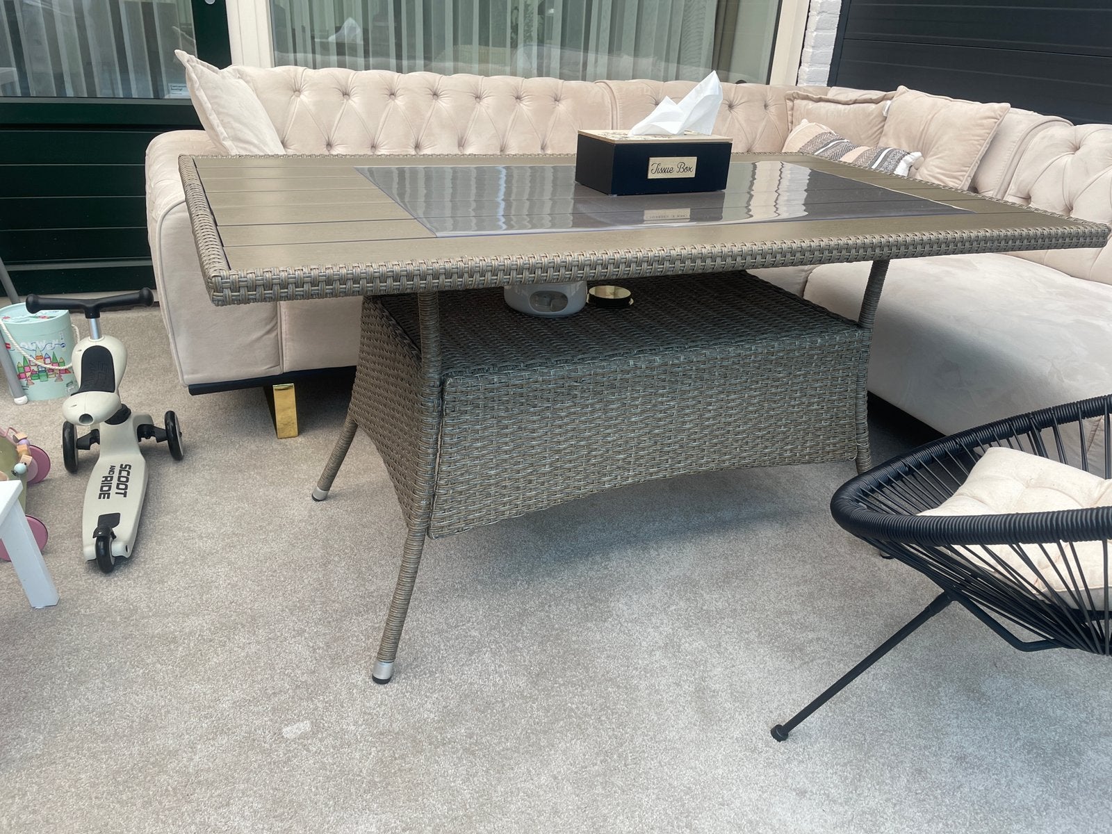 Tuintafel, Ophalen, Zo goed als nieuw, Rechthoekig, Hout