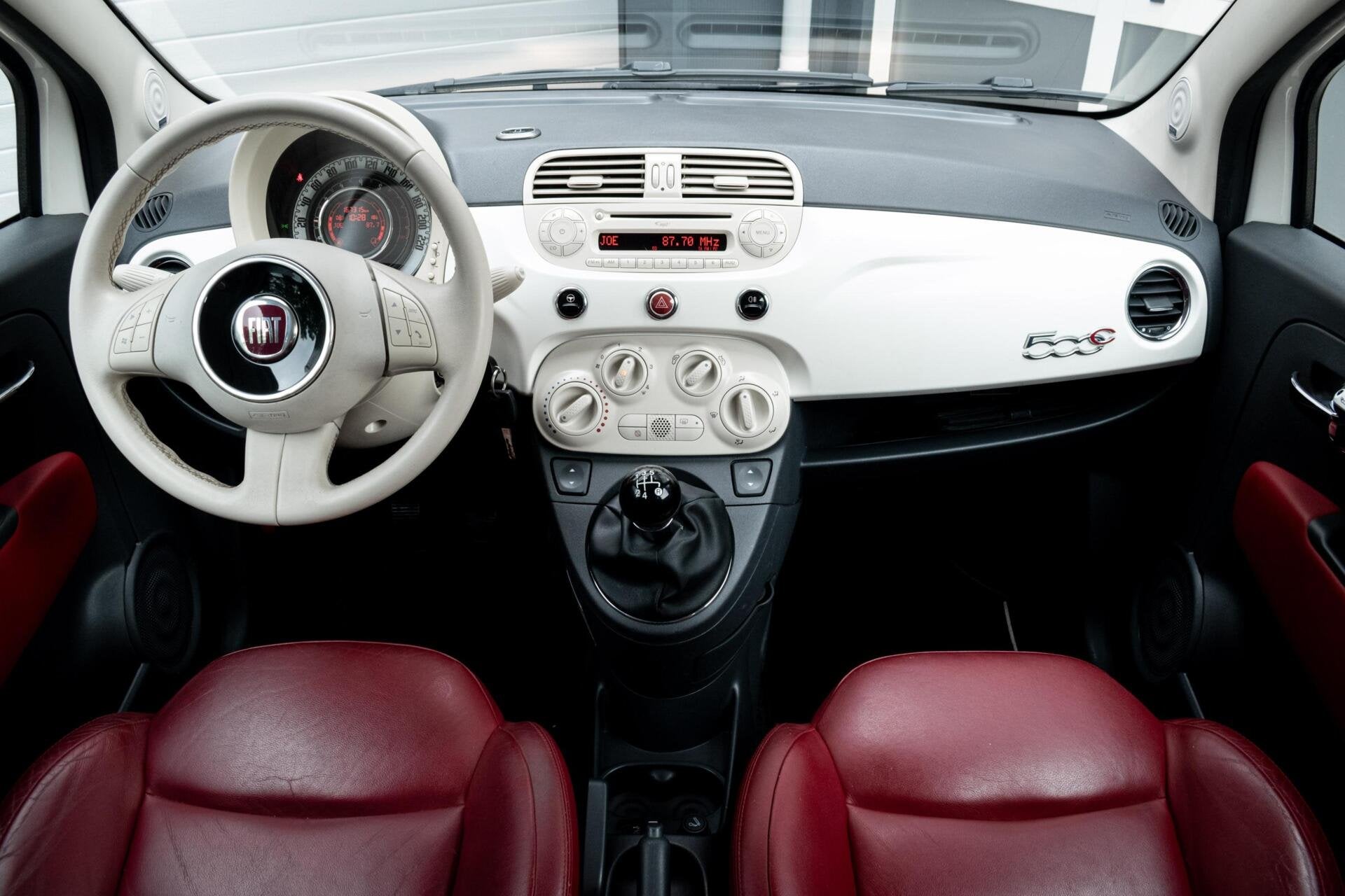 Fiat 500 C 1.2 Lounge|CABRIO|INCL. APK|PDC|AIRCO|BLUE&ME|ELE, Euro 5, Gebruikt, 4 cilinders, Wit