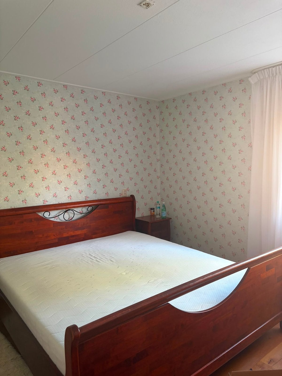 Bed, Huis en Inrichting, Slaapkamer | Bedden, Ophalen, Gebruikt, Bruin, Tweepersoons
