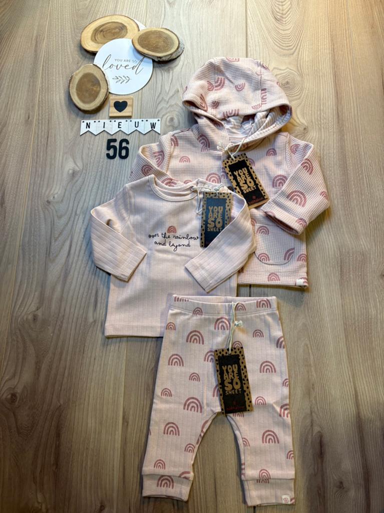 Baby meisje bakkaboe setje broekje shirtje jasje maat 56, Kinderen en Baby's, Ophalen of Verzenden, Nieuw, Meisje, Setje