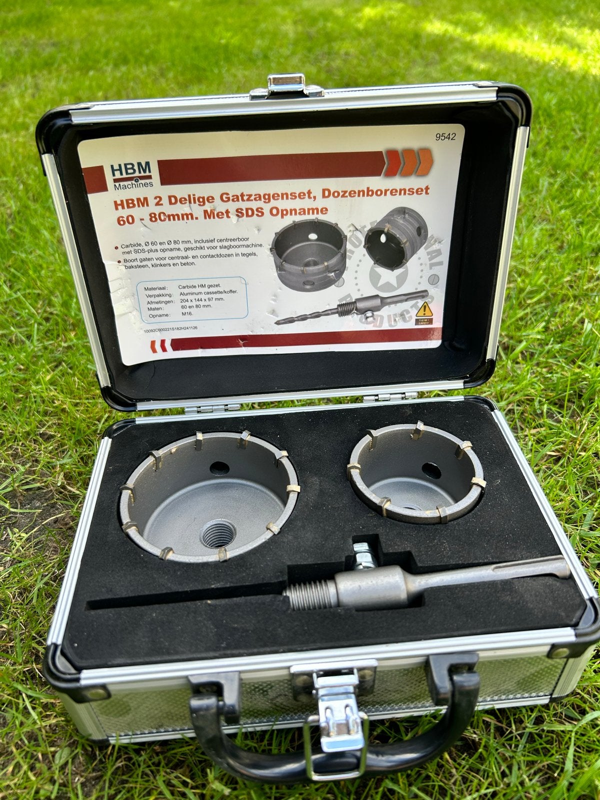 HBM 2-delige Gatzagenset, Dozenborenset 60-86mm SDS Opname, Ophalen of Verzenden, Nieuw, Overige typen