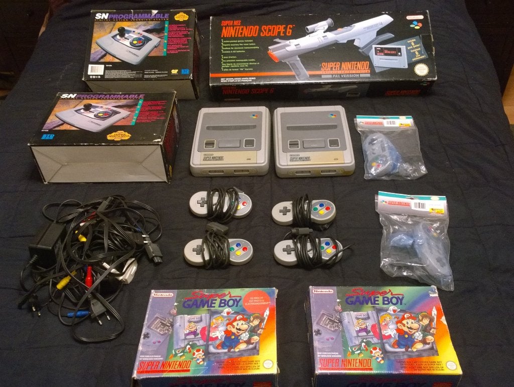 Super Nintendo (SNES) Collectie, Spelcomputers en Games, Spelcomputers | Nintendo Super NES, Ophalen, Zo goed als nieuw, Met 3 controllers of meer
