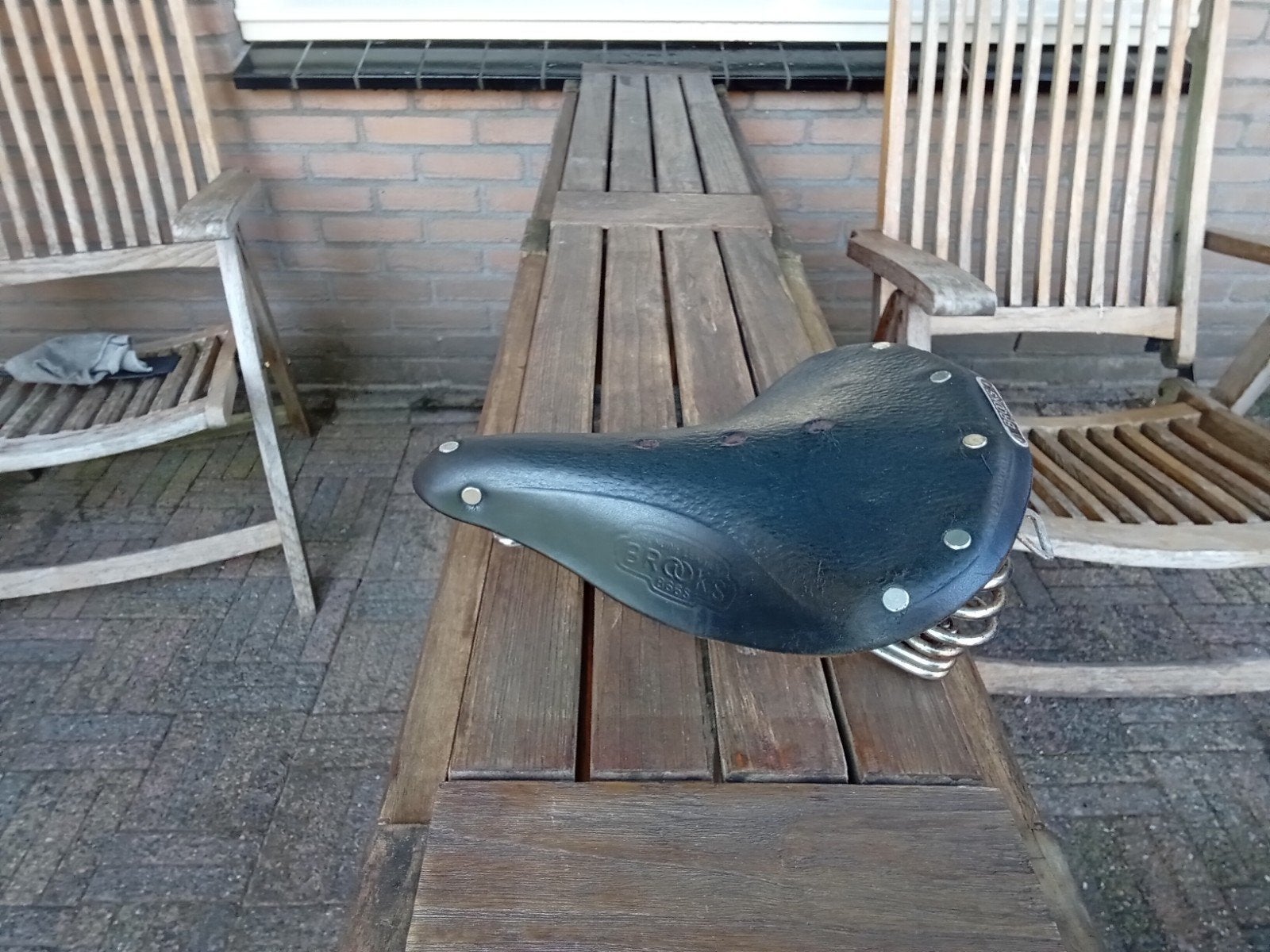 Brooks leren fietszadel B66s, Ophalen, Gebruikt, Brooks, Leer