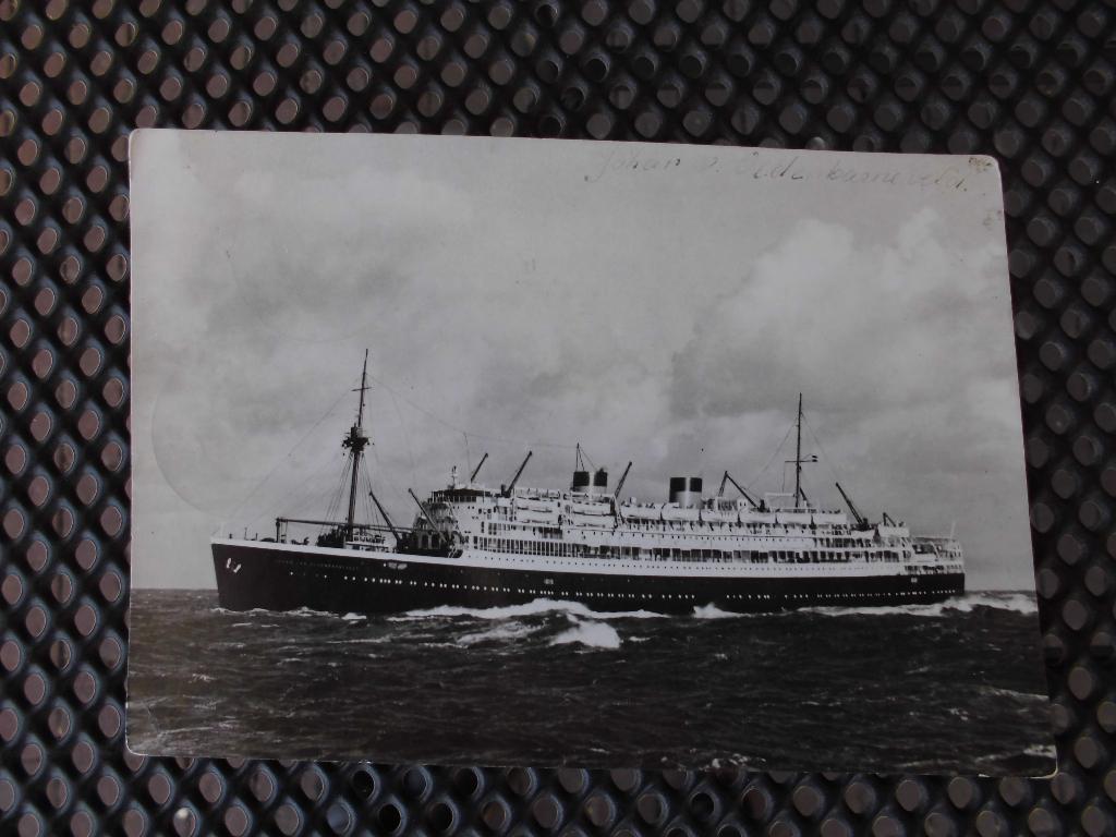 ansichtkaart m.s. Johan van Oldenbarnevelt, Ophalen of Verzenden, Zo goed als nieuw, Motorboot, Kaart, Foto of Prent