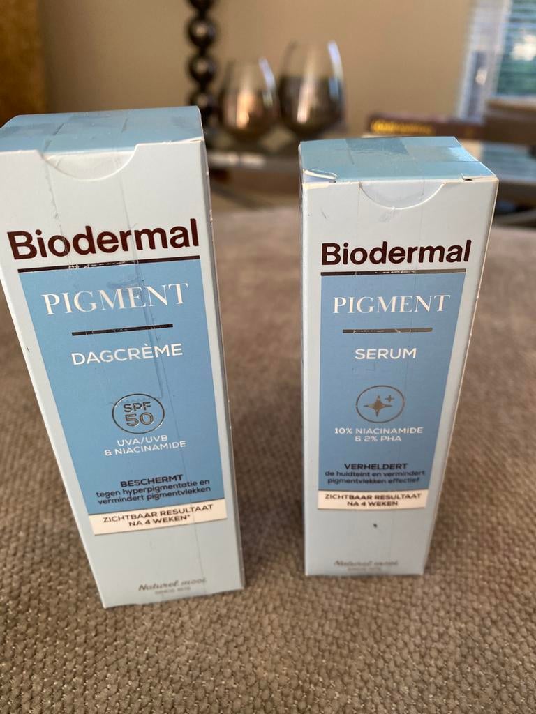 Biodermal Pigment Set Serum en Dagcreme, Ophalen of Verzenden, Nieuw, Gehele gezicht