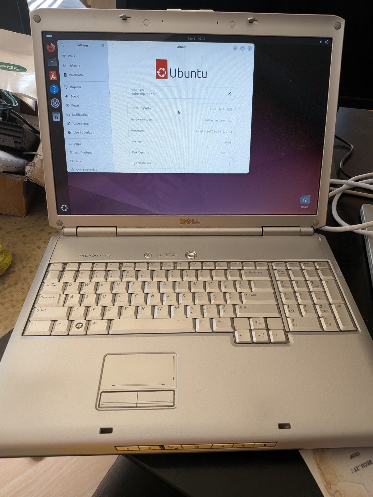 Dell Inspiron 1720 - Core Duo T7250, 4GB RAM, 120GB HDD, Ophalen, Gebruikt, HDD, 2 tot 3 Ghz