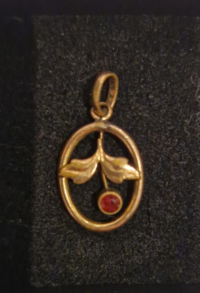 Vintage Gouden Hanger (Zie Omschrijving), Verzenden, Zo goed als nieuw, Met edelsteen, Goud