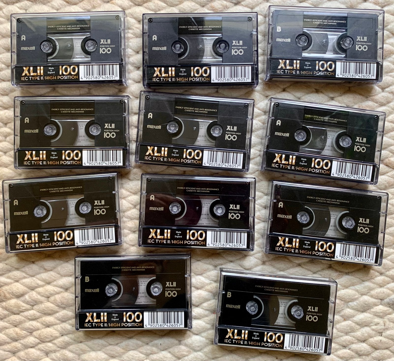FRAAI 11x Maxell XLII-100 cassettebandjes 1998 XLII 100 C100, 2 t/m 25 bandjes, Klassiek, Ophalen of Verzenden, Zo goed als nieuw