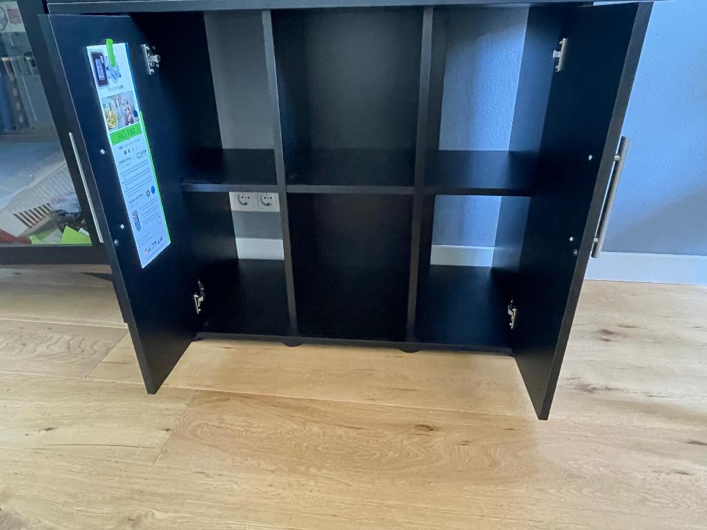 Aquarium + toebehoren, Dieren en Toebehoren, Vissen | Aquaria en Toebehoren, Gebruikt, Leeg aquarium, Inclusief deksel, Inclusief toebehoren