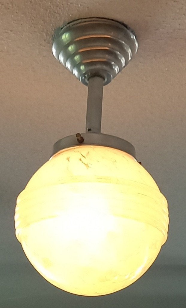 Vintage Art deco hanglamp, Antiek en Kunst, Curiosa en Brocante, Ophalen of Verzenden