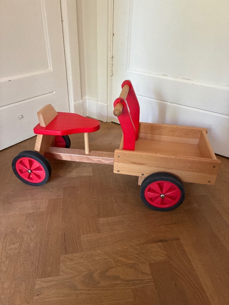 Houten loopfiets / bakfiets peuter, Ophalen, Zo goed als nieuw, Loopfiets