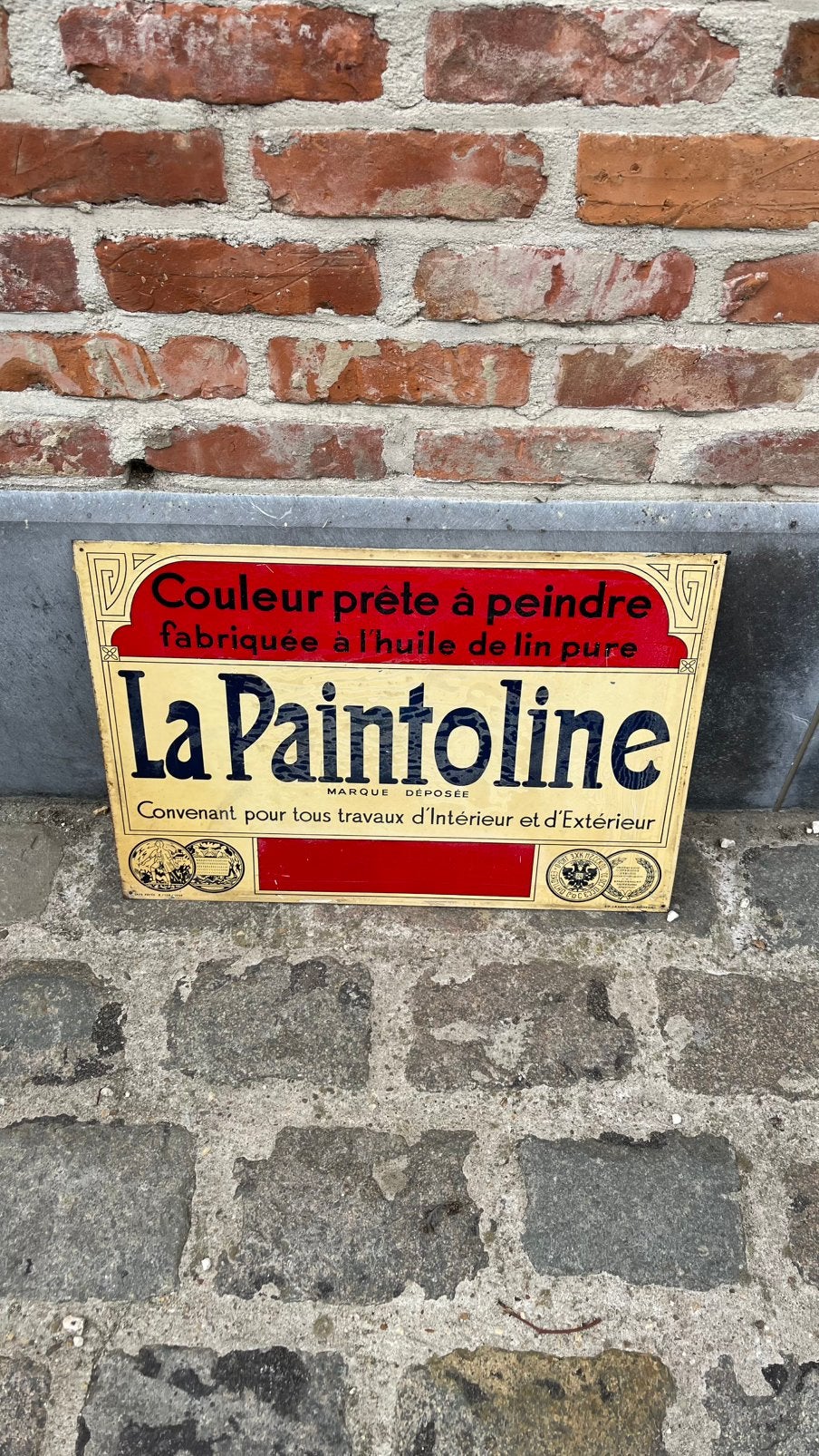 Blikken bord La Paintoline., Ophalen of Verzenden, Zo goed als nieuw, Overige