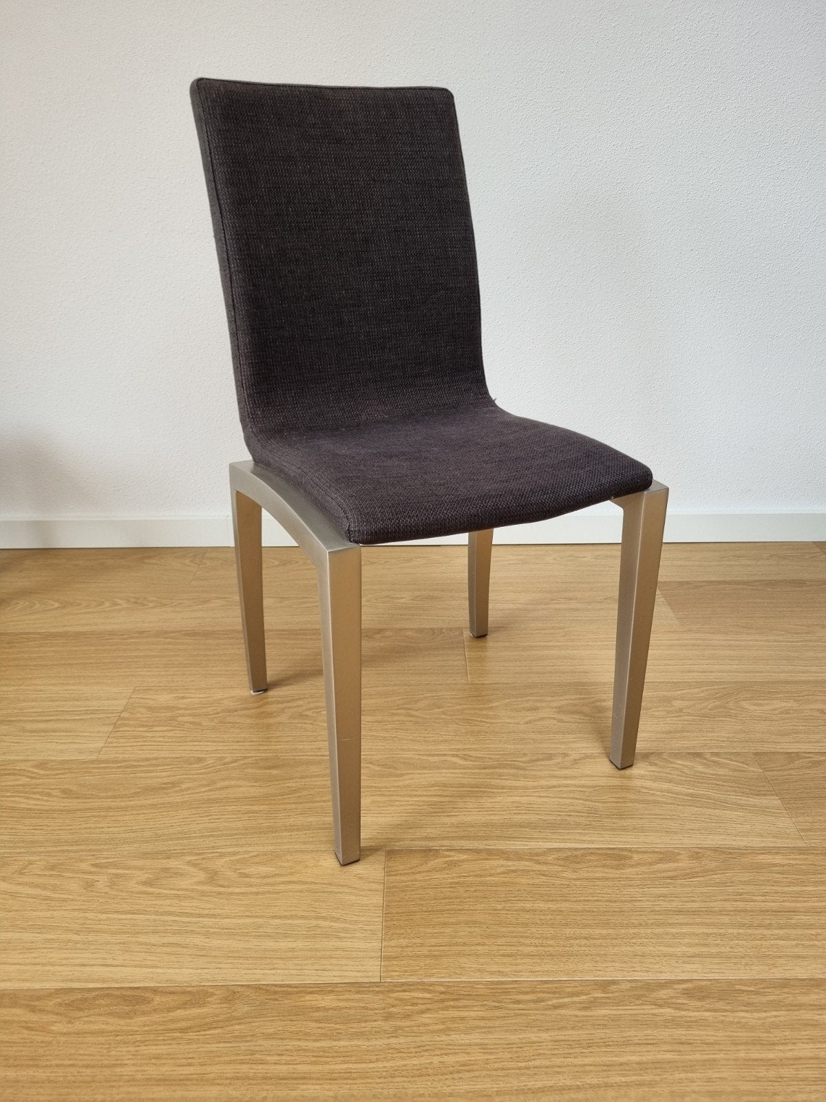 6 BoConcept eetkamerstoelen - Antraciet stof, Ophalen, Gebruikt, Stof, Vijf, Zes of meer stoelen