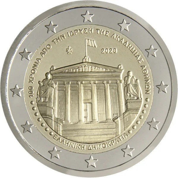 Speciale 2 Euro GRIEKENLAND 2026 "Academie van Athene”., Postzegels en Munten, Munten | Europa | Euromunten, Verzenden, Griekenland