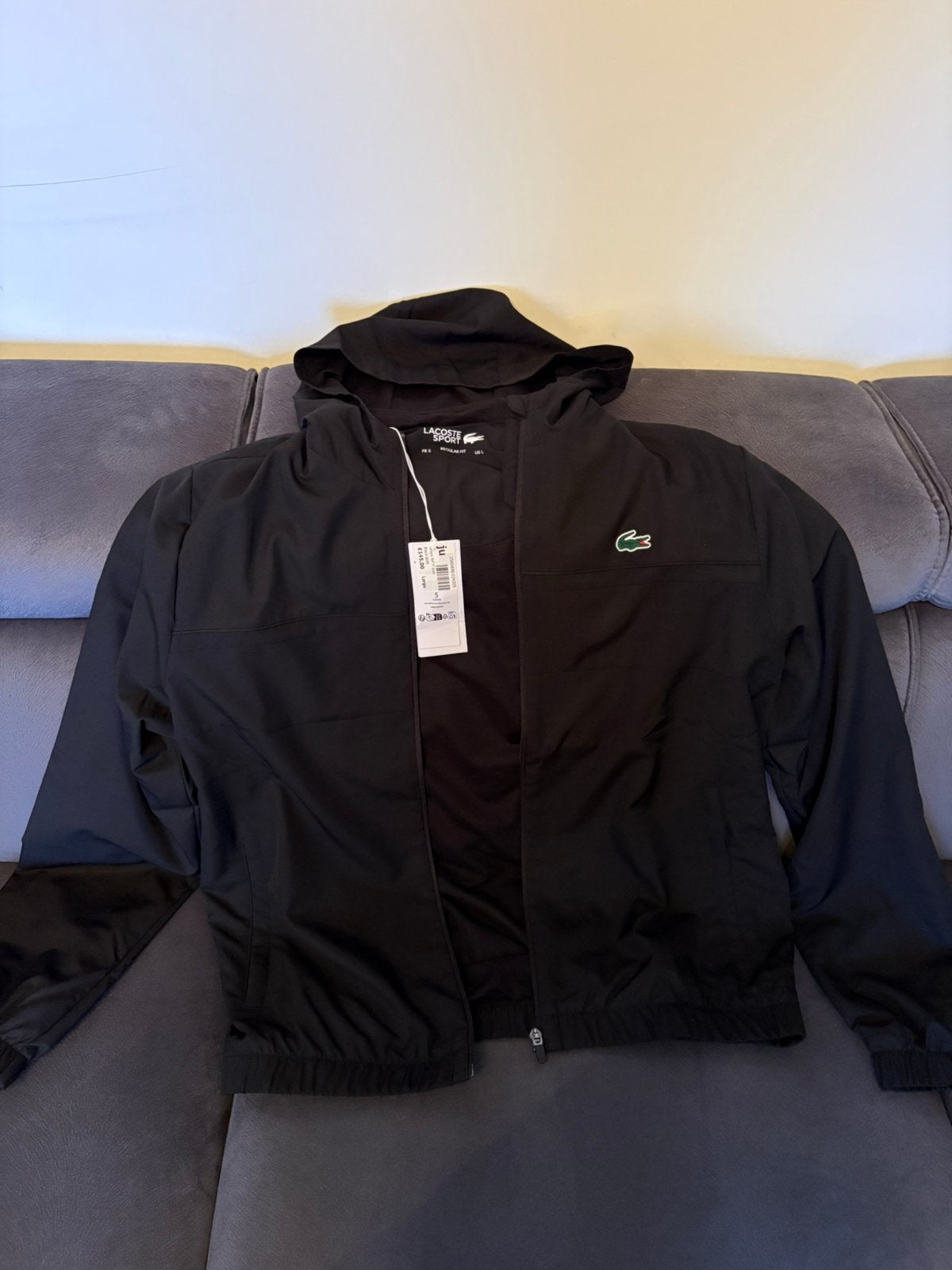Lacoste woven track jacket L nieuw zwart, Ophalen of Verzenden, Nieuw, Maat 52/54 (L), Zwart