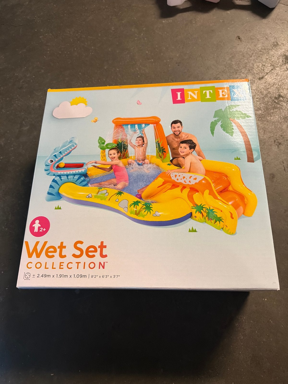 Intex Wet Set Opblaaszwembad met glijbaan en speelelementen, 200 tot 300 cm, Opblaaszwembad, 80 tot 120 cm, Nieuw