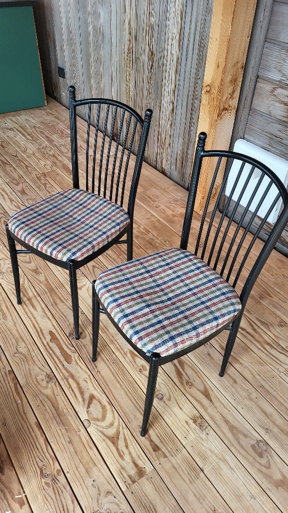 Gratis 2 eetkamerstoelen, Ophalen, Gebruikt, Twee, Zwart