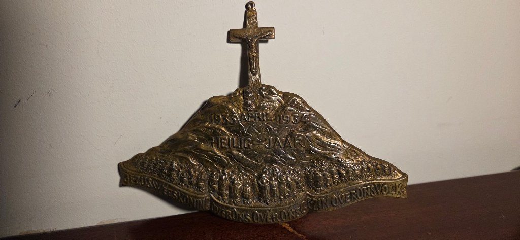 Bronzen plaquette, Ophalen of Verzenden