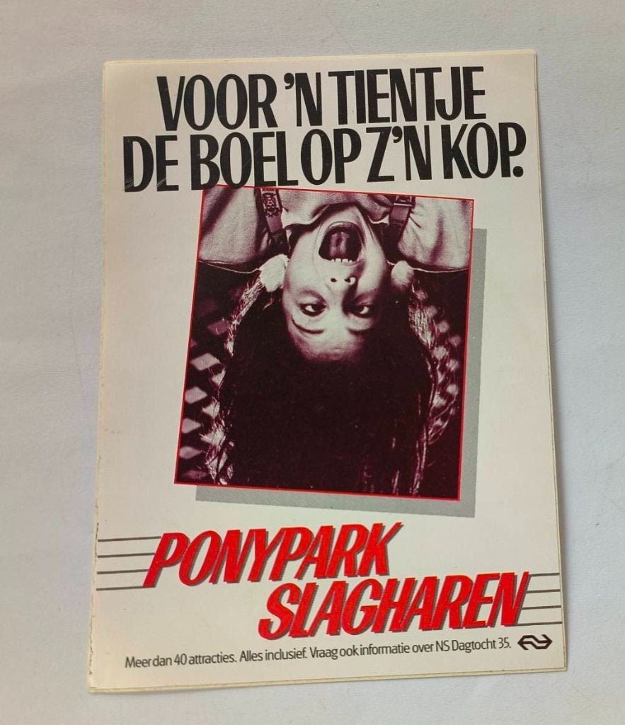 Sticker Ponypark Slagharen voor 'n tientje op z'n kop, Ophalen of Verzenden, Zo goed als nieuw, Bedrijf of Vereniging