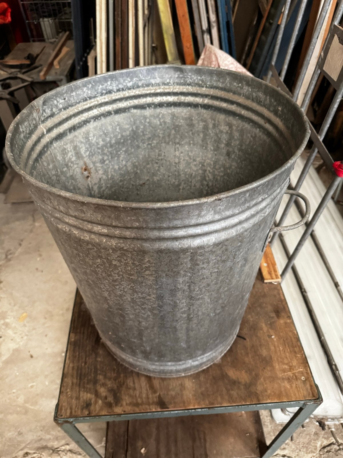 Vintage Zinken Emmer / Kuip - Decoratief en Robuust, Antiek en Kunst, Ophalen