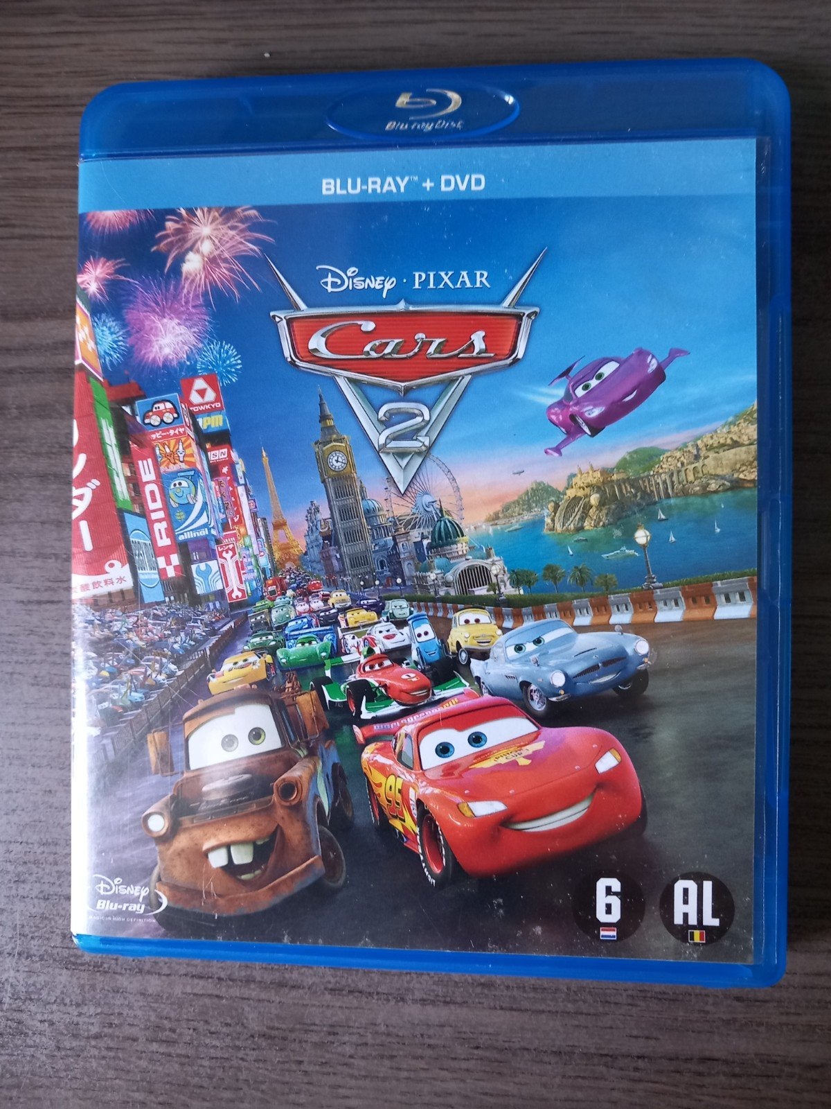 Disney Pixar Cars 2 Blu-ray (enkel de disk), Cd's en Dvd's, Film, Ophalen of Verzenden, Nederlands, Gebruikt