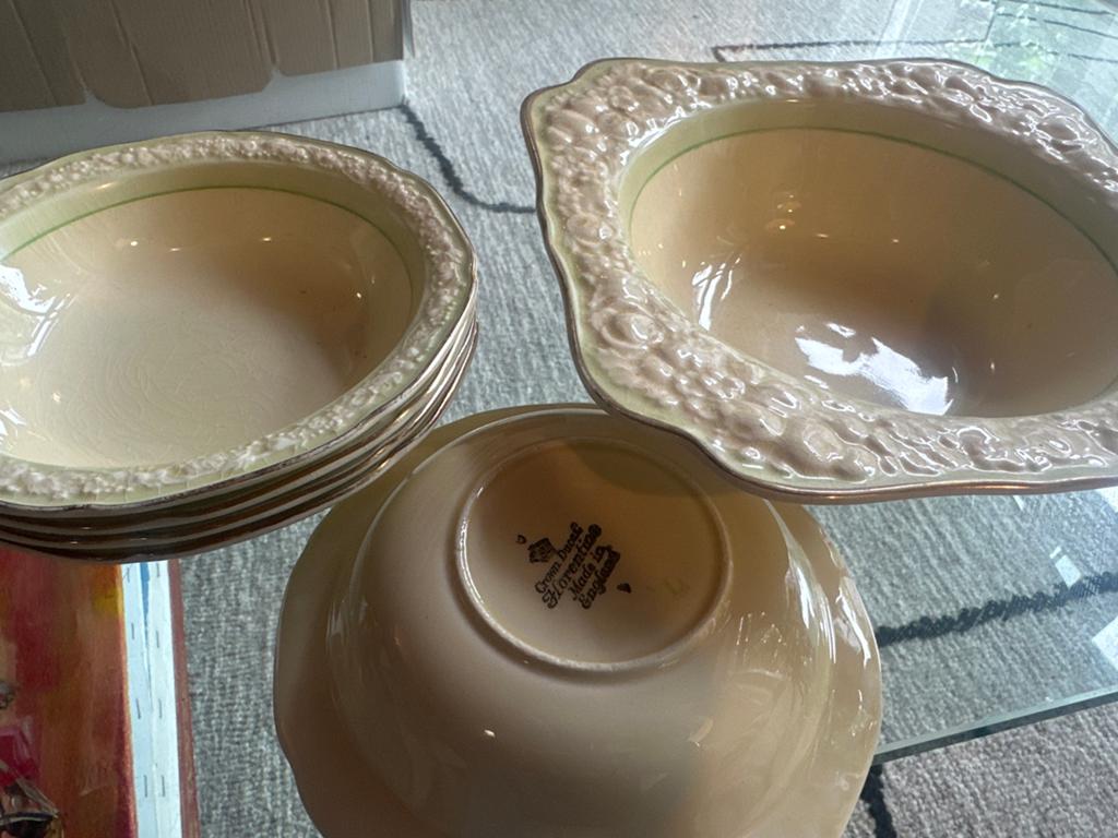 Vintage Crown Ducal Florentine Schalen Set - Made in England, Antiek en Kunst, Ophalen of Verzenden