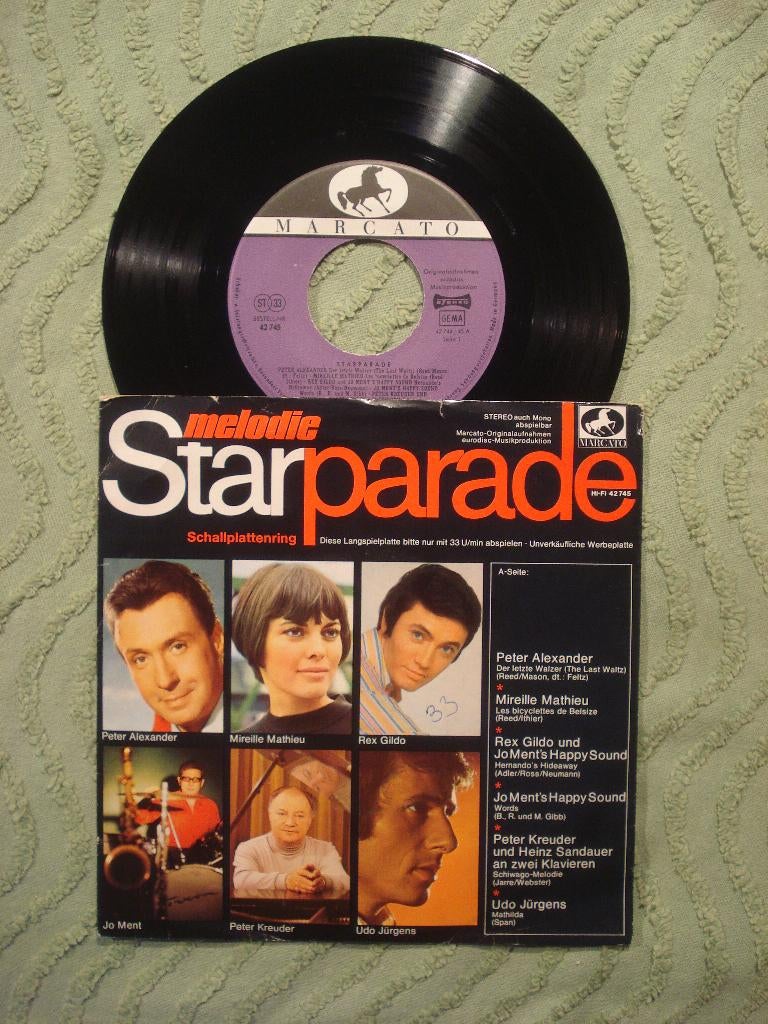 Starparade 7" Vinyl EP: Mireille Matieu/Udo Jürgens/Heintje, 7 inch, Ophalen of Verzenden, Zo goed als nieuw, Pop