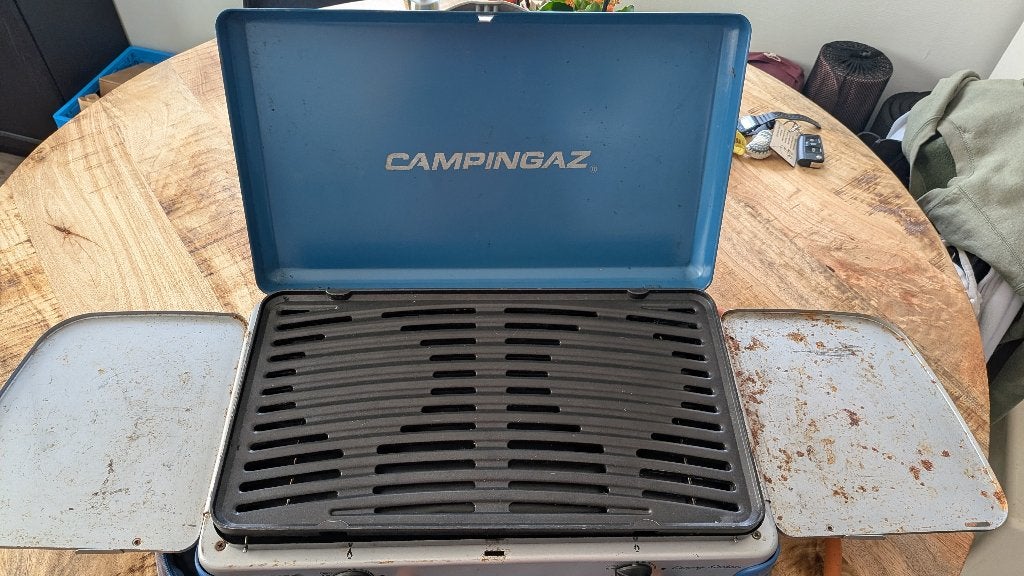 Campingaz camping kitchen 2-pits gas en grill, Ophalen of Verzenden, Gebruikt