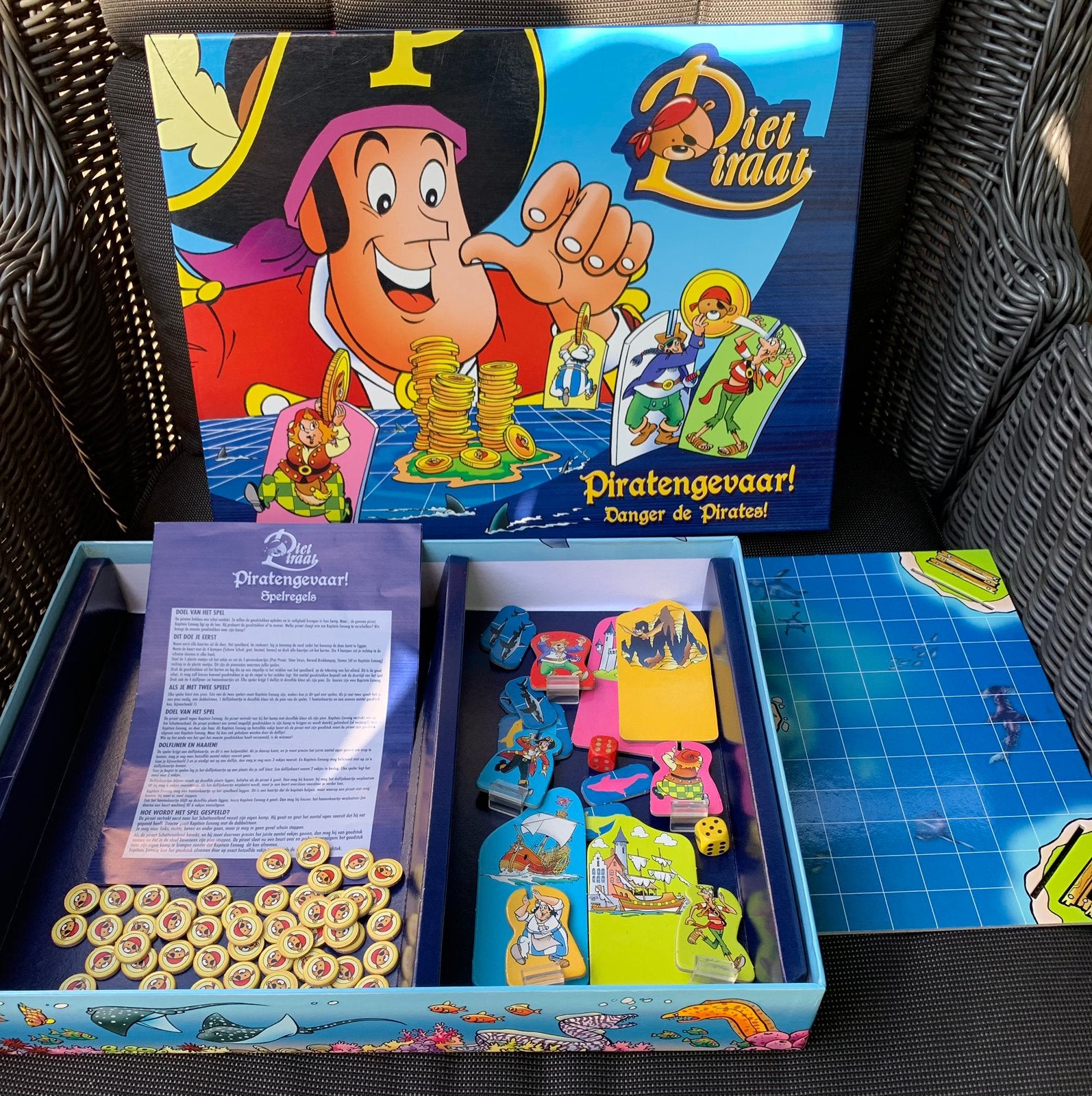 Bordspel Piet Piraat: Piratengevaar!, Hobby en Vrije tijd, Drie of vier spelers, Ophalen of Verzenden, Gebruikt
